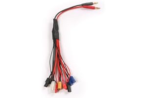 CHILOSKIT Câble de charge 8 en 1 pour batterie LiPo RC - Adaptateur convertisseur de chargeur pour TRX, JST, FUTABA, T Plug, XT60, EC3, Tamiya