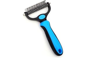 smartelf Pet Grooming Brush, Professional Dematting Comb for Dogs Cat Undercoat Rake Dog Stripping Dematting Tool for Cats Removes Pet Loose