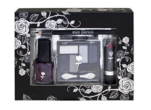 BriConti maquillaje ventana caja de regalo de lujo, Rosa de plata, 8 piezas