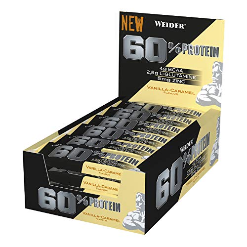 Weider 60% Proteine Bar, Vaniglia-Caramello
