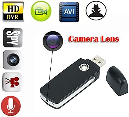 EPTEK @ 8GB TF Card + Mini cámara oculta espía portátil Niñera unidad flash USB encubierta cámara DVR Video Grabadora de voz Cámara de video DV activada por movimiento con función de audio