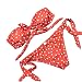 Produktbild Jaminy Strand Mode Sommer Bademode Frau Gedruckt Bikini-Set Push-up Gepolsterter Bogen Bademode   Badeanzug Strandkleidung Badeanzug Bademode (Orange, S)