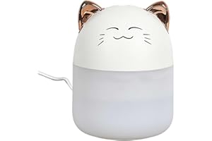 THE CONCEPT FACTORY Home Deco Factory, VE6082, diffusore di Oli Essenziali Led'Kawaii Cat, Design Adorabile, Illuminazione LED Multicolore, Ideale per la casa, Atmosfera Rilassante, Dimensioni compatte, Design Assortito