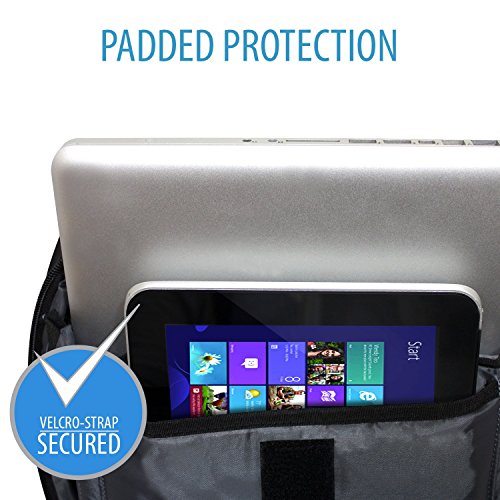 V7 CBP21-9E Professional II Business wetterbeständiges 420 Nylon Rucksack mit Kabeldurchführung für Notebook 40,6 cm (16 Zoll)/Tablet 25,7 cm (10,1 Zoll) schwarz - 2
