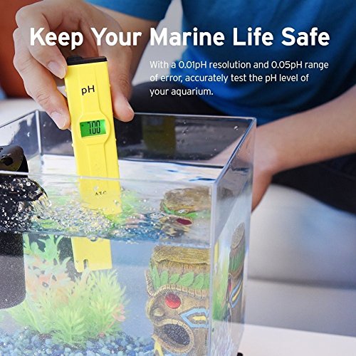 GYOYO digitalen Stift PH-Meter-Tester Meter Typ Spieler pH Tester Aquarium Pool hydroponischen Wasserlabor, pH-Tester tragbare Digital, Gelb - 3