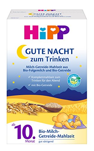 HiPP Gute-Nacht Milch-Getreide-Mahlzeit Bio, 4er Pack (4 x 500 g)