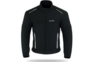 BI ESSE Veste de moto Veste imperméable avec,en tissu de moto, scooter,voyage,amovible,aéré,gilet thermique 4 saisons