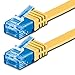 Produktbild 7 m Kabel mit Ethernet (flach, CAT6a 500Mhz, Gelb, 1 Stück, Kat. 6a Datenkabel)-extra-hoch; 7 m bis 10000 MB/s/Netzwerkkabel (RJ45)/Band/slim/Gigabit/vergoldet Stecker 8P8C (3) der Aufstandsflächen/CAT5 CAT6 kompatibel/Ribbon cable/Ideal für Holz, Parkett, Laminat, Parkett,-Grenze, der Teppich Fußleisten