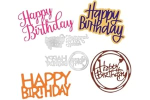 FFDASHUN Happy Birthday Cutting Dies Metal Die Cuts Stencils for DIY Scrapbooking Album Decorative Embossing Paper Dies for Card Making