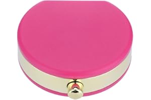 YOTOWN Caja de Lentes de Contacto Mini - Kit de Viaje Fácil de Llevar Con Espejo y Contenedor Lindo - Cuidado Oral (Rose Rojo)