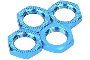 ZYZYZK VGEBY1 RC Car Wheel Nuts, 1/8 RC Car Aluminum Alloy M12 Wheel Nuts 17mm Spanner(Blue)