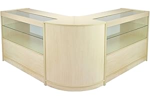 Monster Shop Gemini Ladeneinrichtung Verkaufstheke Ladentheke Rezeption Empfang Ladentresen Verkaufstisch Kassentisch Empfangstresen Theke Tresen Vitrine Ahorn