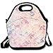 Produktbild Glas-Textur Art Tragbare große und dicke Neopren-Lunch-Taschen, isolierte Lunch-Tasche, warme Tasche mit Schultergurt, für Damen, Teenager, Mädchen, Kinder, Erwachsene