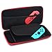 Produktbild Guaiboshi Tasche Hülle Schutztasche EVA Schutzhülle Zipper Schale Schutz Case Bag Cover Mit Größerem Speicherplatz für Nintendo Switch, Hartschalen Case Reiseetui Tasche mit Netztasche und Reißverschluss wasserabweisend ( 5 Slots ) - Schwarz