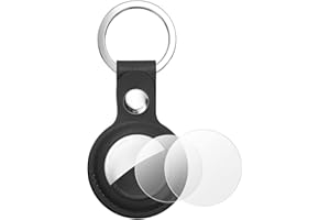 AXFEE Skórzane etui ochronne AirTag, PU Airtag na klucze, etui do Apple AirTag zapobiegające upadkowi i zadrapaniom Przenośna wyszukiwarka kluczy do kluczy, dzieci, zwierząt domowych (Airtag nie jest