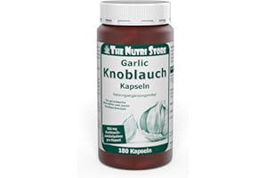 THE NUTRI STORE Garlic 500 mg Capsules Pack of 180 – The Odourless Alternative to Pure Garlic Consumption