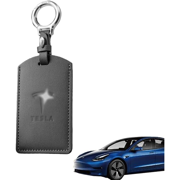 Aicharynic Porta carte portachiavi per Tesla Model 3, modello Y silicone portachiavi porta carte chiavi Tesla accessori, Cornice in argento