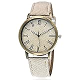 IG-Invictus Liebhaber Quarz Analog Handgelenk Delicate Watch Luxus-Business-Uhren WH Männer und Frauen Paar Uhren römische Waagen Denim Gürtel Punk Uhren Weiß