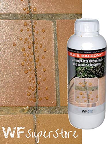 WUEFFE S.R.L. Salvaterrazze Idrorepellente oleorepellente Professionale - Protettivo antimacchia Balcone (Tanica Lt. 5)