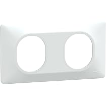 Triple Plaque Murale Ou Enjoliveur Horizontal Blanc Pour Prise/Interrupteur - Compatible ODACE