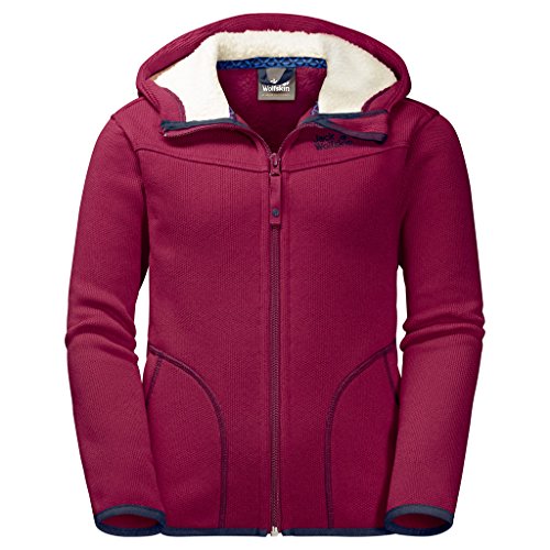Preisvergleich Produktbild JACK WOLFSKIN Fleecejacke K NAVAJO VALLEY, dark ruby, 104, 1606971-2501104