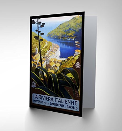 Wee Blue Coo TRAVEL ITALIAN RIVIERA PORTOFINO HARBOUR SEA ITALY GREETINGS CARD
