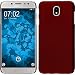 Produktbild PhoneNatic Case für Samsung Galaxy J7 2017 Hülle rot gummiert Hard-case + 2 Schutzfolien