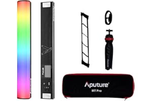 Aputure MT Pro RGB Bâton de Baguette Lumineuse,Bi-Color 2000K -10000K 7.5W Sortie Pixel-Mappable RGBWW Mini Tube LED Prise en Charge de l'application Sidus Link/contrôle DMX/RDM (30 cm)