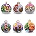 Produktbild BestPysanky 8,3 cm Set von 6 Glas Ball Weihnachtsschmuck – Pferde, Katze, Affe, Igel & Eichhörnchen