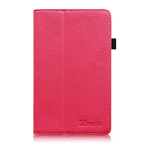 Fintie Odys Connect 7 Pro / Connect 7 Hülle Case – Slim Fit Folio Premium Kunstleder Schutzhülle Cover Tasche mit Ständerfunktion für Odys Connect 7 Pro / Odys Connect 7 17,8 cm (7 Zoll) Tablet-PC, Magenta - 3