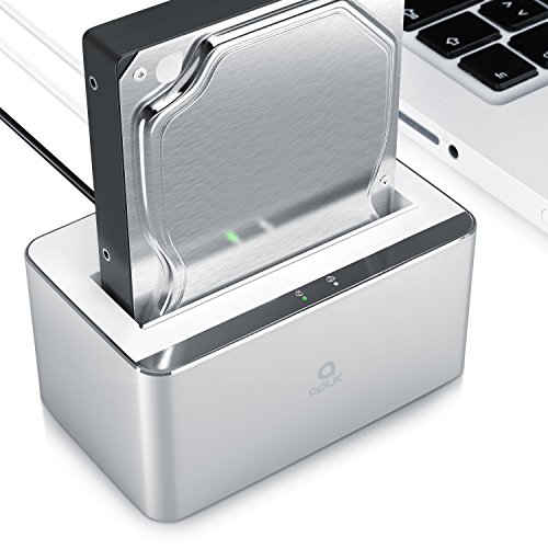 CSL – USB 3.0 Dockingstation für PC und Mac | USB 3.0 To SATA HDD / SSD Docking Station | 2,5” + 3,5” / SATA-I, II, III (1,5/3/6 Gb/s) | Aluminium Design (silber) - 4