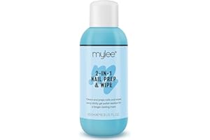 Mylee Prep + Wipe Gel Nail Polish Residue Cleaner Remover, 500ml Bottle, Gel Nail Preparation, UV LED Manicure Gel Polish Base Wipe, Multi-Purpose for Sanitising Nail Plate & Removing Tacky Layer