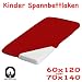 Children fitted sheet 60 x 120 to 70 x 140 cm 100% Cotton, red, 70 x 140 cm