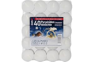 ‎ERZGEBIRGE PALAST Erzgebirge Palast JEKA Pyramiden-Teelichter Premium, 40 Stück