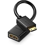 UGREEN Mini HDMI Cable, Mini HDMI to Standard HDMI Adapter Cable Converter Support 3D, 4K Vision Transfer Compatible with Fus