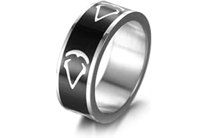 ASWIN Assassin'S Creed Game Symbol Anillo de Personalidad para Hombre de Acero y Titanio
