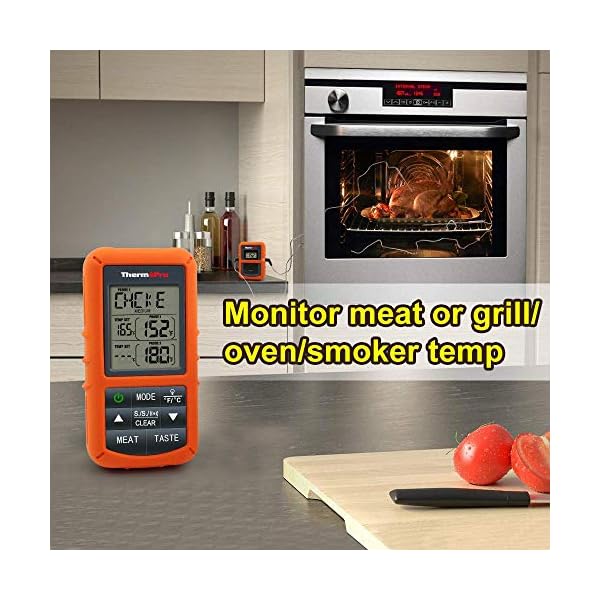 ThermoPro Digitales Funk-Grill-Bratenthermometer Grillthermometer Ofenthermometer BBQ Wireless Thermometer mit 2 Temperaturfühlern für BBQ, Ofen und Grills usw. – Bild 5