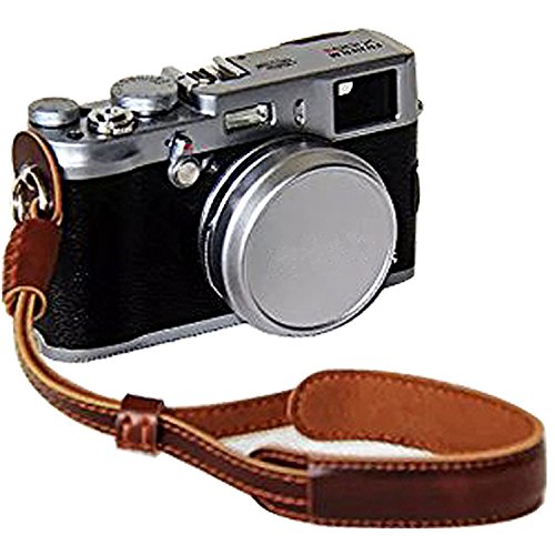 First2savvv XJD-GX80-HH10S10 Premium Qualität braun Ganzkörper- präzise Passform PU-Leder Kameratasche Fall Tasche Cover für Panasonic Lumic DMC-GX80 mit Kameragurt - 7