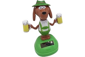 NIESEL Solar Wackelfiguren Solarbetriebene Tänzerin Wackel Figur Auto Armaturenbrett Tanzhunde Tanz Bobble Head Kinderspielzeug Home Decor Niedliche Solarbetriebene Tanzfiguren Dancer Hundespielzeug