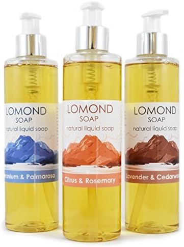 Lomond Soap Palm Oil Free Natural Vegan Liquid Soap Mixed Triple Pack For Sensitive Skin 3 x 250ml