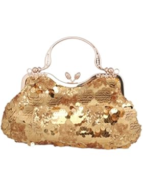 Adoptfade Mode Damen Abendtasche Elegant Archaistisch Pailletten Clutch Mit Metall-Griff