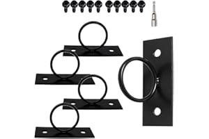 TopHomer Lot de 5 supports de corde en jute, crochets de chanvre, supports de corde pour terrasse, clôture, balustrade d'escalier