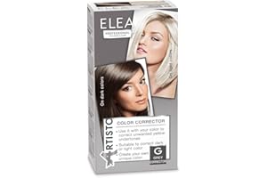 Correcteur de Cheveux Elea Professional Artisto - No. G Gris | 120 ml | À utiliser avec votre couleur pour corriger les nuances jaunes indésirables