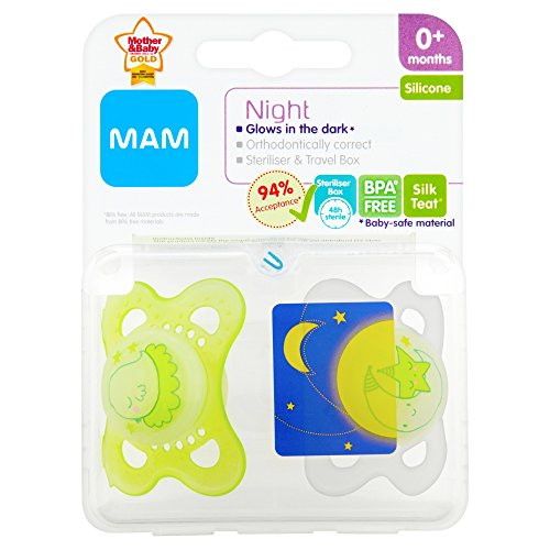 MAM NIGHT 0+ Soother (Pattern and color May Vary)