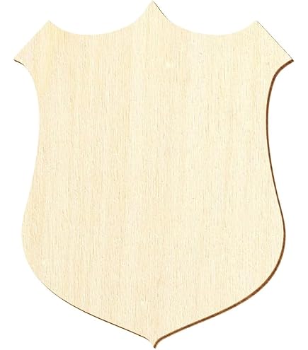 Lot De 20 Boucliers En Bois Brut à Décorer - Forme Médiévale, 10x7cm - Pour Bricolage, Déco Murale, Fête Ou Activités Manuelles