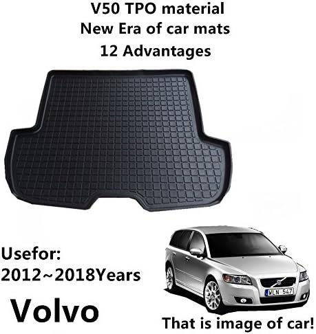 AUNAZZ/Trunk Mat Cover TPO Material Rubber Rear Trunk Cargo Liner Trunk Tray Floor Mat Cover 1 PCS Antibacterial, Waterproof, Odorless