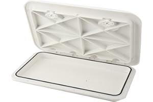 ECUTEE Deck Access Hatch, Marine Boat Deck Inspection Hatch ABS Lid for Boat RV Caravan, Boat Deck Cover Hatch Lid Marine Parts 605mm×353mm