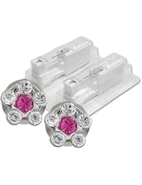 1 Paar STUDEX Medizinische Ohrstecker BLUME CRYSTAL/ROSÉ