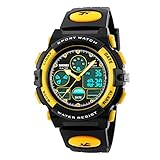 Hiwatch Sportuhren für Kinder Wasserdichte Digital-Armbanduhr Gelb