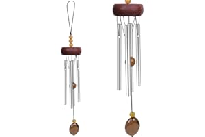 AvoDovA Campanello a Vento da Giardino, Campanelli di Vento per Esterni, Bells Campanello eolico Campanelli, Campanelli eolici, Tubo in Alluminio Legno Massiccio Campanelli eolici per Patio Casa